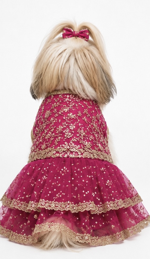 Nazneen — Magenta Zardozi Frock